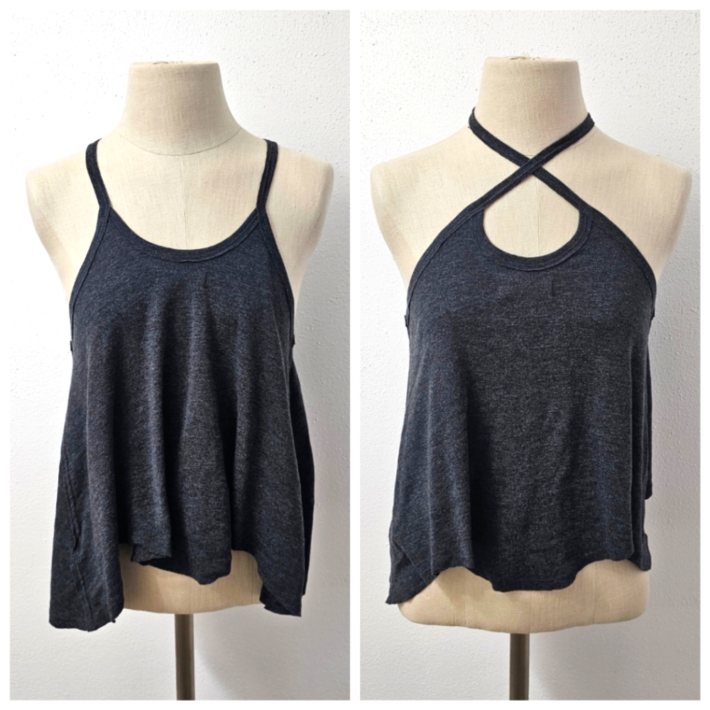 Free People Charcoal Sandy Tank Size Small